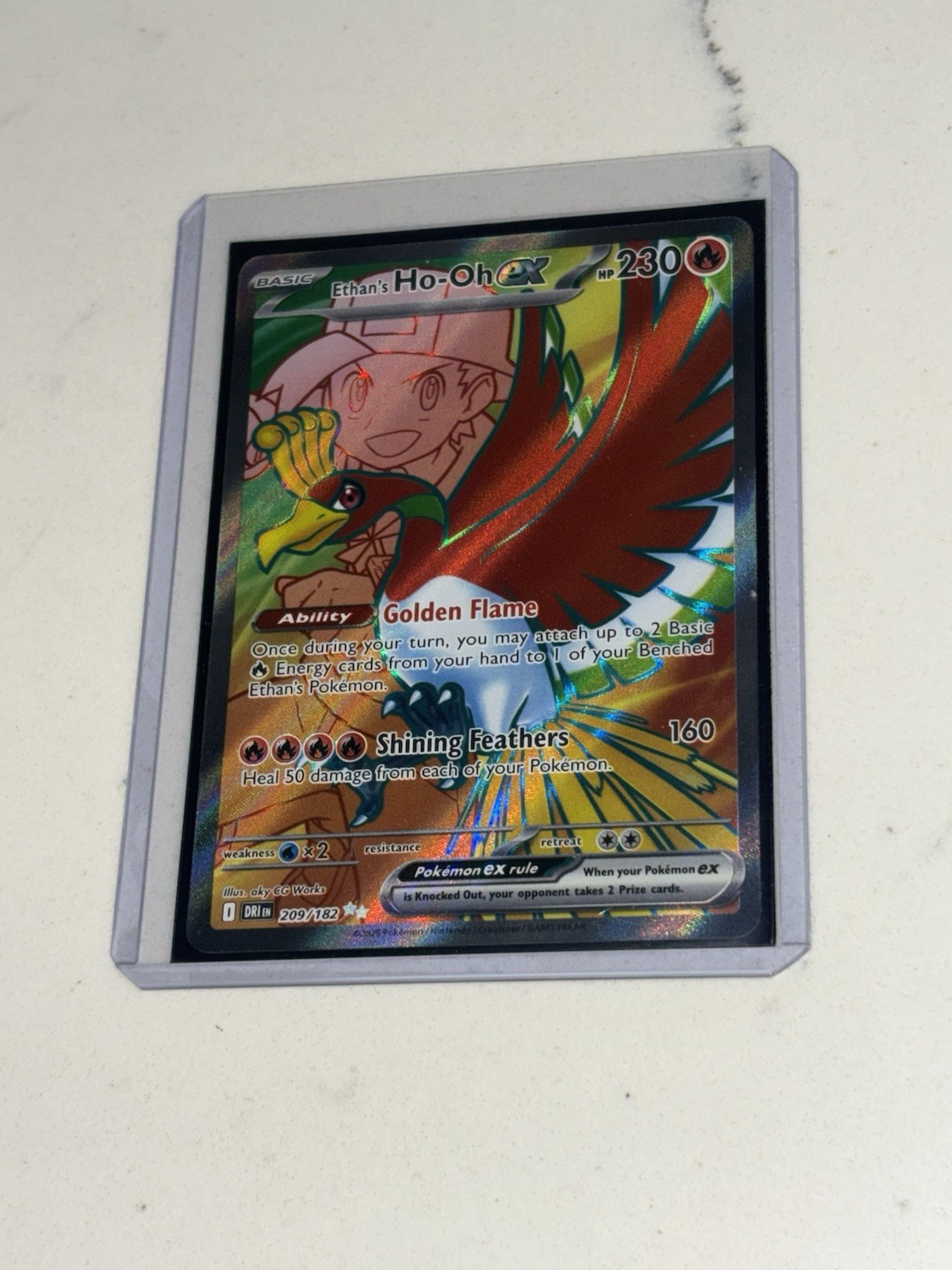 Ethan's Ho-Oh ex 209/182 Destined Rivals Secret Rare Full Art Holo EX
