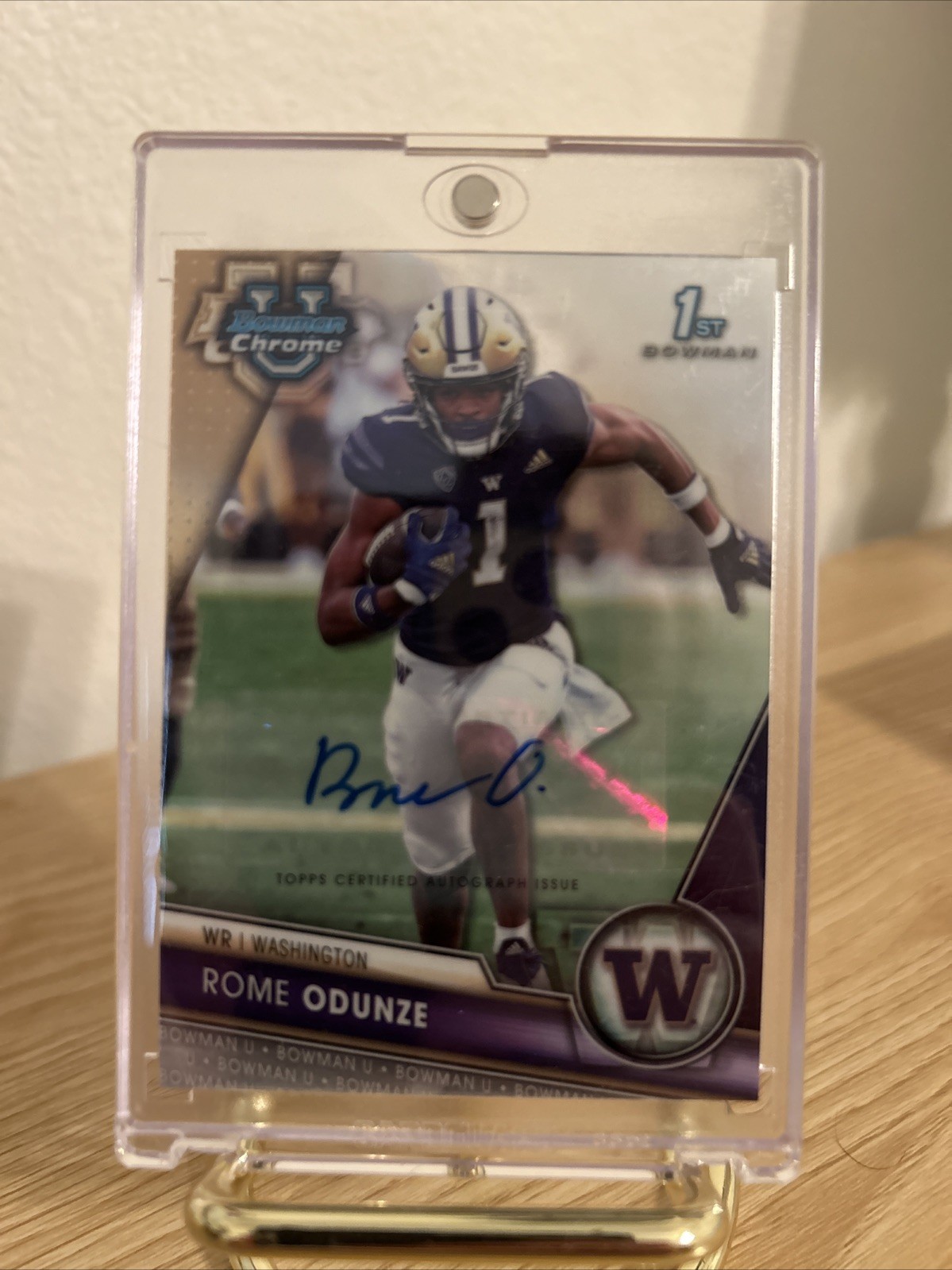 Rome Odunze 2023 Bowman U Chrome 1st Bowman RC Auto No. 138 Rookie Huskies Bears