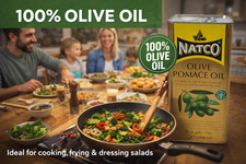 Natco 10O% Olive Pomace Oil 5 Litres  Cooking Oil High in mono Bulk Tin