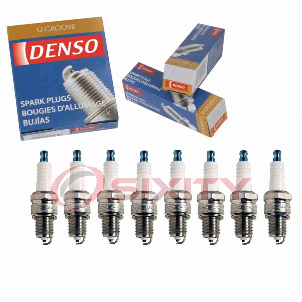 8 pc Denso Standard U-Groove Spark Plugs for 1958-1969 Chevrolet Bel Air po