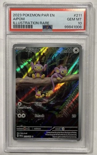 Aipom 211/182 SV04: Paradox Rift Holo PSA 10 Yuka Morii