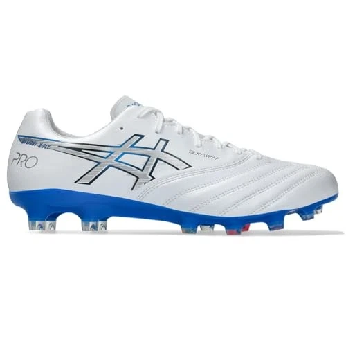 ASICS Soccer DS LIGHT X-FLY PRO 3 Uomo 1101A072-100 24,5 cm 2E US6,5 Bianco/Blu - Immagine 3 di 4