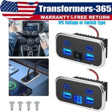 Rv Usb Outlet Dual Usb A Usb C Ports Charging Socket Panel For 12v24v Car Boat Rv Usb Outlet Dual Usb A Usb C Ports Charging Socket Panel For 12v24v Car Boat