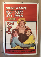 SOME LIKE IT HOT 1sh 59 sexy Marilyn Monroe w/ Tony Curtis  Jack Lemmon in drag!