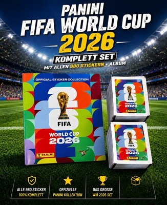 Panini FIFA World Cup 2026 - WM 26 - Komplett Set: Alle 980 Sticker + Album NEU