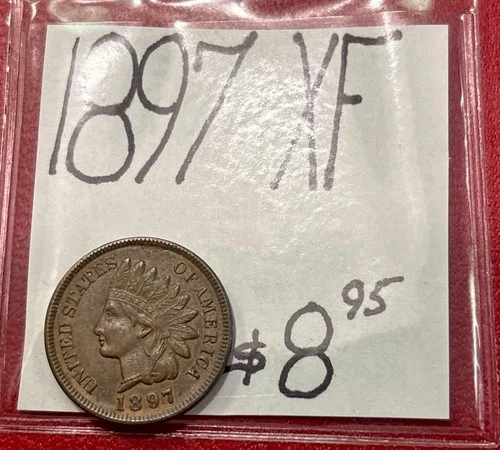 1897 Indian Head Cent (XF) Extra Fine Condition! ENN Coins