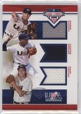 2017 USA Baseball Stars & Stripes Trios Materials Hagen Danner Hans Crouse 0i76
