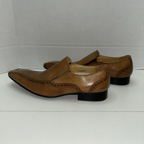 ENCORE BY FIESSO Leather Men's Tan Pointy Dress Shoes (FI3126) Size-8 - Picture 1 of 11