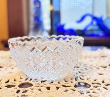 RARE Vtg Mosser Clear Cut Glass Fairy Light Lamp Base Only Excellent! Ships Fast