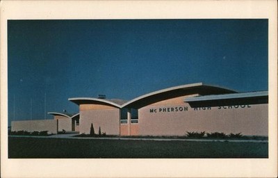 McPherson, Kansas KS High School Chrome Original Vintage Postcard