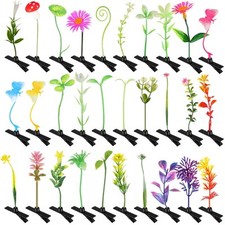 30 Pcs Bean Sprout Hair Clips Rave Mixed Style Plant Hairpins Flower