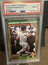 2024 Chris Berman x Topps Jasson Dominguez PSA 10 Rookie RC /75 Green Pop 1
