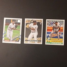 Topps Ke'Bryan Hayes Pittsburgh Pirates Rookie Card Lot (3 Cards, 2021 MLB)