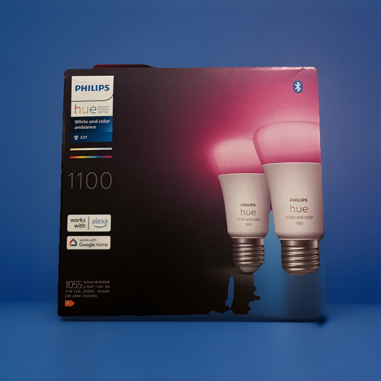 Ampoule connectée PHILIPS HUE W&C E27 75W x2