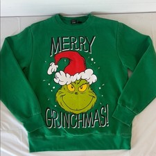 The Grinch "Merry Grinchmas" Green Crewneck Sweatshirt Mad Engine Size M