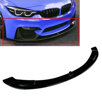 Front Bumper Lip Spoiler Splitter Black For BMW F80 F81 M3 F82 F83 M4 2014-2020