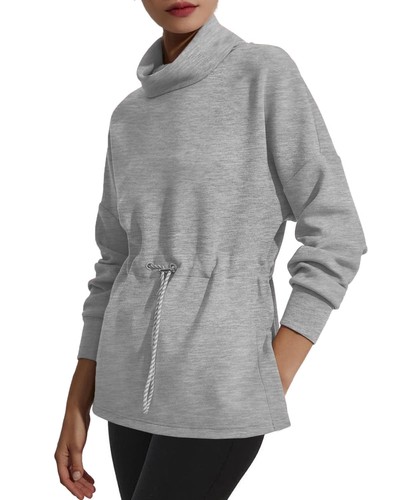 Women's Casual Sweatshirt Turtle Neck Long Sleeve Pullover Tops Loose Fit Tun...