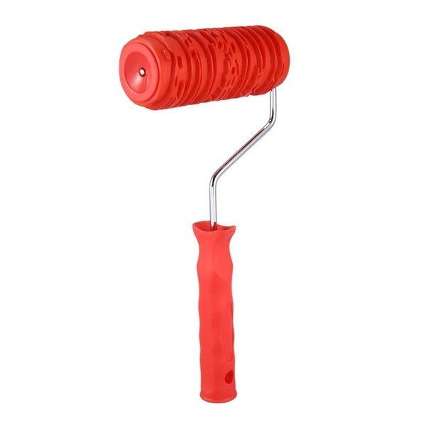 6 Zoll Farbroller Mit Griff Gummiert Holzstruktur Knurling-image