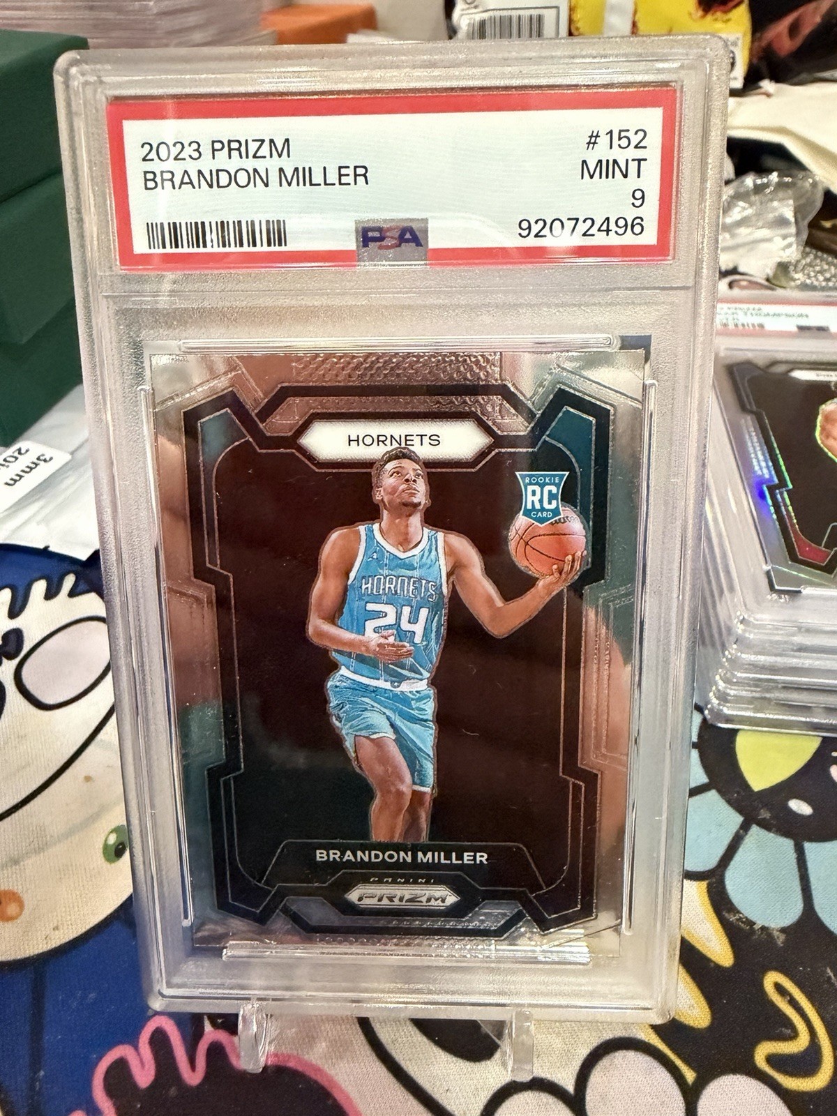 2023-24 Prizm Brandon Miller RC Rookie #152 Hornets PSA 9