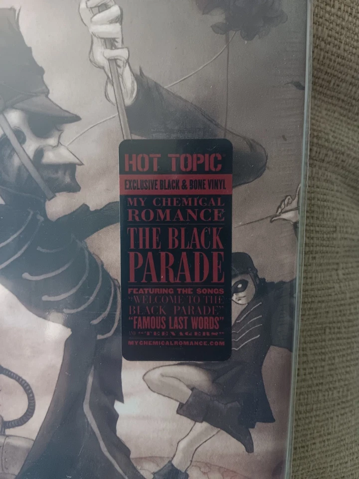 My Chemical Romance The Black Parade Hot Topic Bone w/ Black Swirl EMO Punk WAY - Image 3 of 3