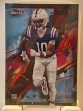 2024 Topps Finest Football No.85 RC Sky Blue Refractor Adonai Mitchell /325