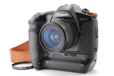 Canon EOS-1 HS Black SLR Film Camera EF 24mm f2.8 Lens [Almost MINT] From JAPAN