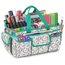Craft Storage Tote Bag with Multiple Pockets, Scrapbooking Carrying Case Stor...