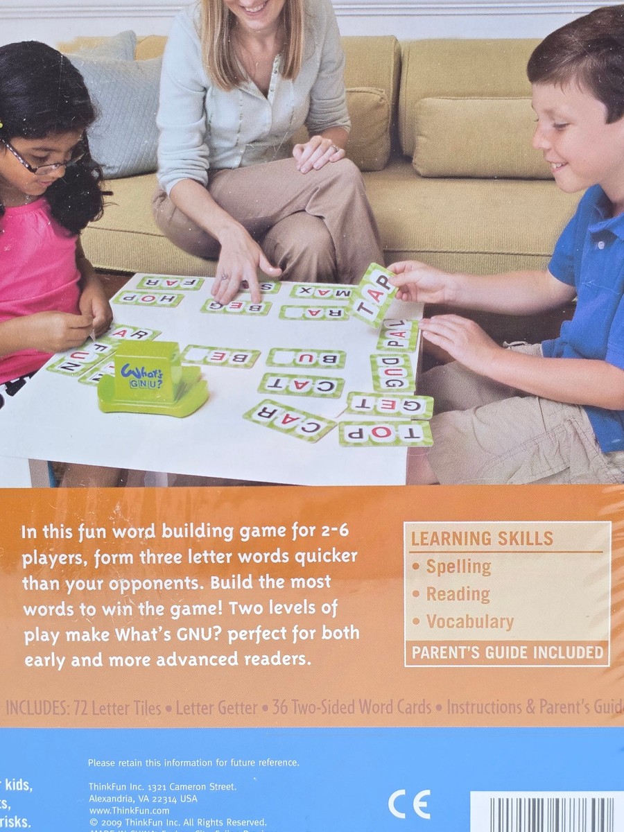 ZINGO & WHAT'S GNU. 2 games by thinkfun both complete. 2009. fun