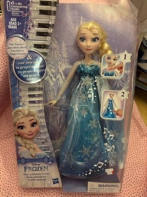 Disney Hasbro Frozen 12'' Elsa Play a Melody Light Up Gown NEW Free Shipping
