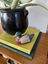 Vintage Ceramic Mallard Duck Lint Brush