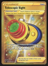 telescopic sight pokemon card value (160/185) [Sword & Shield: Vivid Voltage] You may play any number of Item cards during your turn Pokemon Telescopic Sight Secret Rare