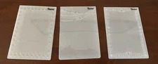 Lot of 3 Darice Embossing Essentials Folder Birds Flowers Shapes