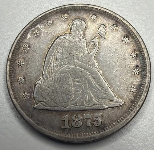 1875 Seated Liberty Twenty Cent Piece 20c H38