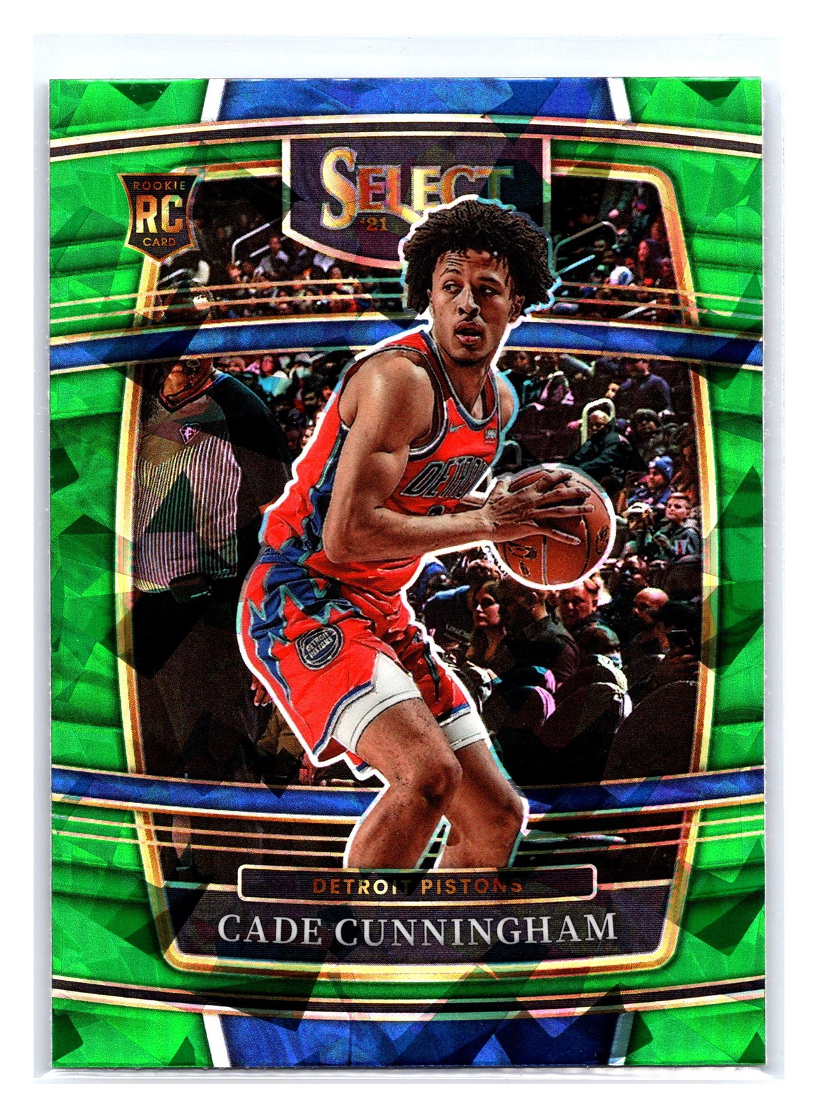 2021-22 Panini Select #11 Cade Cunningham Green Ice Prizm Rookie RC Pistons