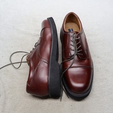 Dockers Mens 11.5M Oxford Shoes Brown Leather Cap Toe Lace Up Dress Classic