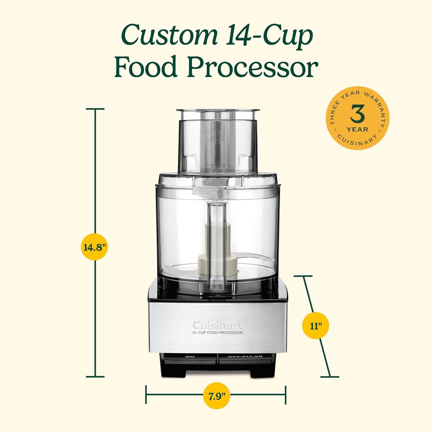 Cuisinart Custom 14 14-Cup Food Processor - Brushed Stainless (DFP-14BCNY)