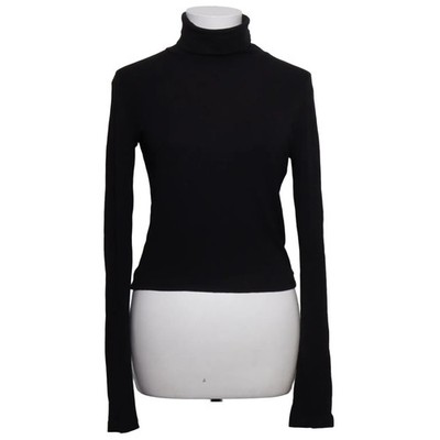 Zara, Rollkragenpullover, Größe: M, Schwarz, Einfarbig, Damen #YYB