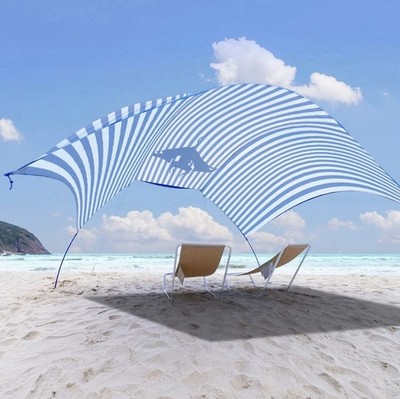 Beach Wind-Powered Shade Canopy, Portable Sun Shelter Tent, UPF 50+ UV Protec...