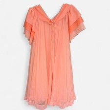 Retro 1960s Vintage 2-Piece Chiffon Babydoll Nightie with Cape