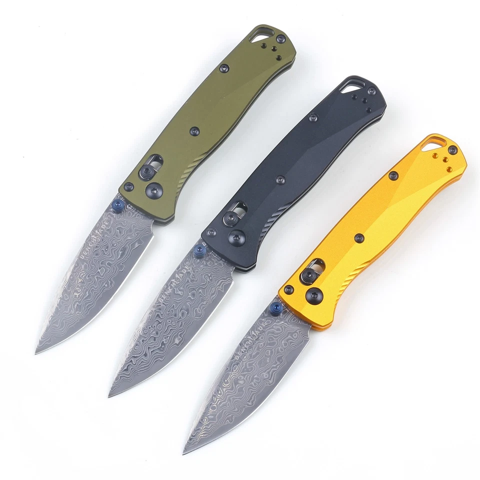 2025 Nuevo Cuchillo de Bolsillo con Agujero de Cordón Clip de Cinturón Bloqueo de Eje Pulgar Acero Damasco Foto 4 de 4