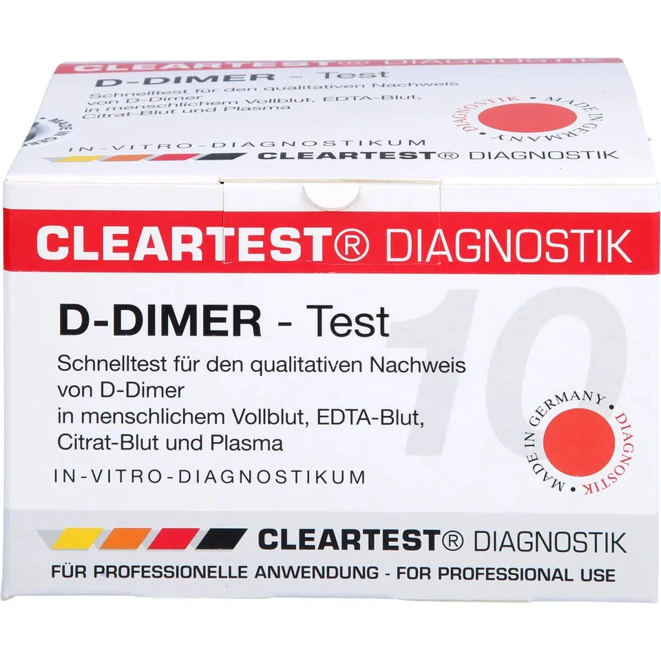 DIAPRAX GMBH D-dimer Cleartest Vollblut Tvt le Dic 10St - 06690862