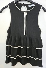 ZARA BLACK & WHITE SLEEVELESS TOP. SIZE 6. BRAND NEW