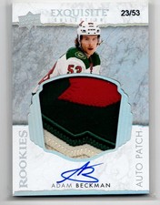 2021-22 Upper Deck The Cup Exquisite Collection Rookie Auto Patch Adam Beckman