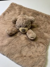 Kellytoy Teddy Bear Lovey Security Blanket Tan Brown 14" Baby Boy Girl Plush