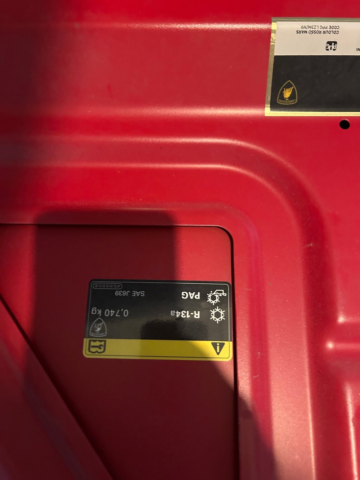 Lamborghini Huracan Front Engine lid Red P/N 4T0823021C
