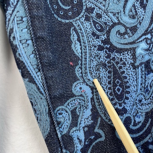 Chicos Blue Paisley Girlfriend Slim Leg Ankle Stretch Jeans Size 2.5 (US 14) - Picture 4 of 8
