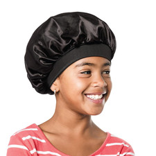 Kids Satin Bonnet with Wide Band, Sleep Cap for Kids, Bonnet for Boys and Girls