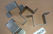 Fence Post to Wall Fixing Brackets. Wall Band 75 x 75mm Raw Steel  6 PACK
