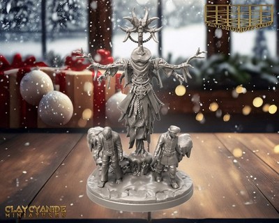 Christmas Scarecrow Miniature Hans Trapp Xmas Figurine TTRPGs Like D&D 5e