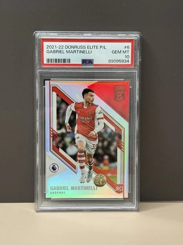 2021-22 Donruss Elite Gabriel Martinelli Rookie Card Gem MT 10